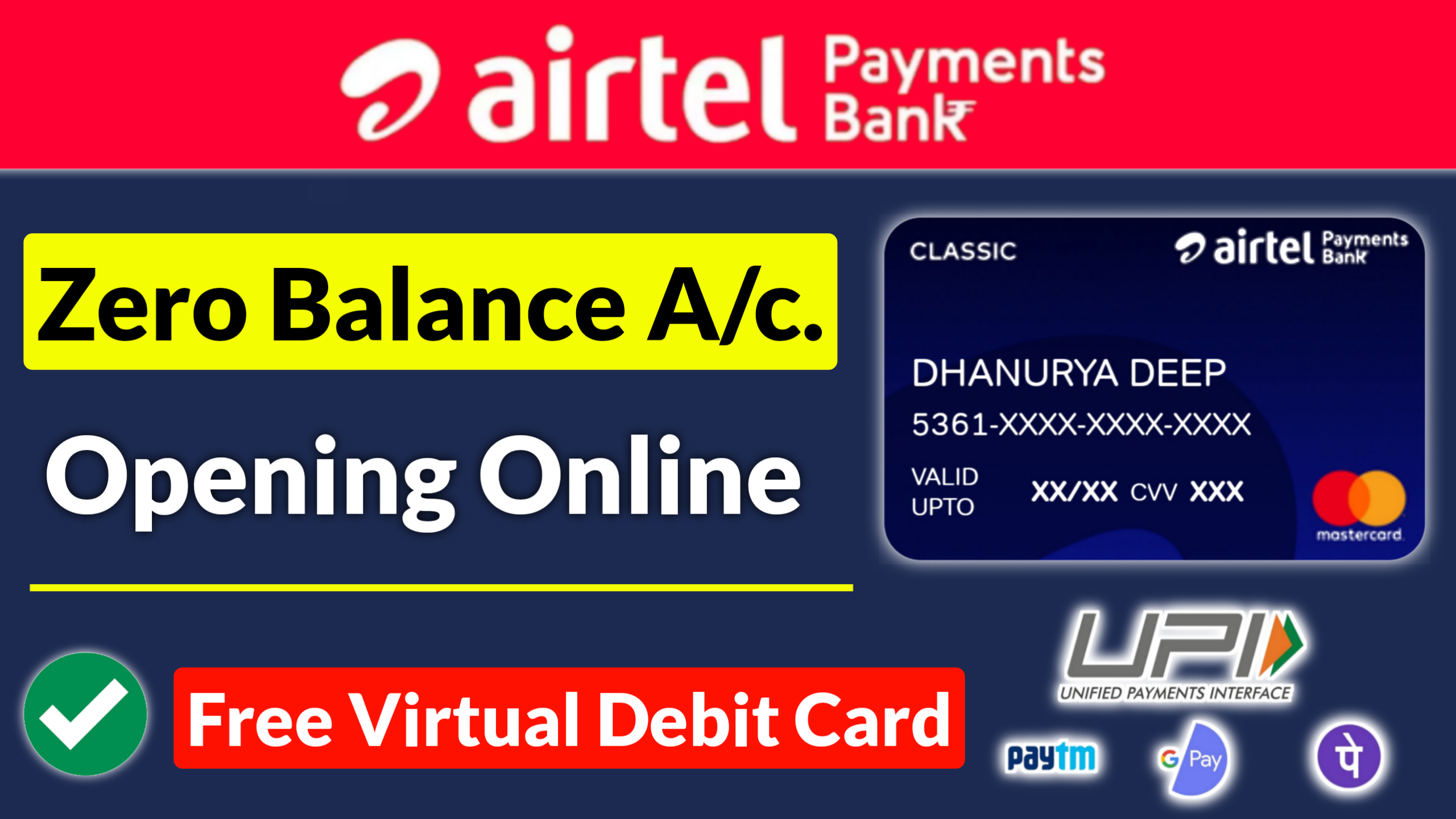 airtel payment bank account open online